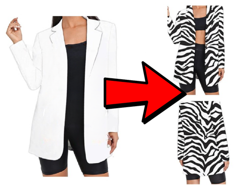 Personalized Suit for Women - Custom Suit with Logo Picture Text Background - Made to Order Coat Jacket - Gift for Her Girlfriend - Blazer