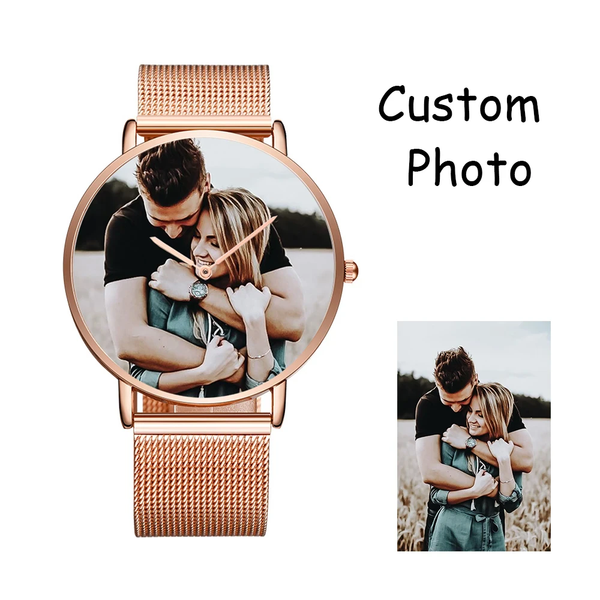 Personalized Photo Designer Watch for Women - Custom Picture Watch - Gift for Your Girlfriend or Wife for Birthday Wedding Anniversary
