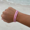 Personalized Wristbands - Custom Text Printing - Rubber Silicone Bracelet Events, Motivation, Gifts, Cancer Support, Fundraisers, Awareness