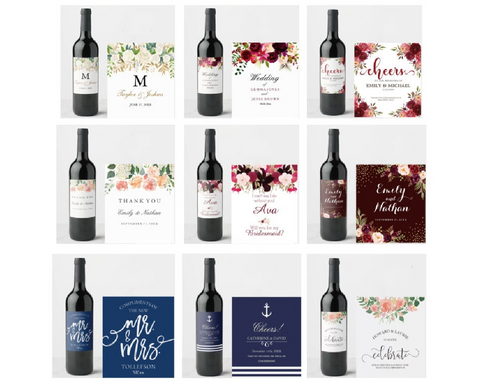 20 Pcs Custom Wine Bottle Labels for Wedding Parties Reception Engagement, Personalized Wedding Wine Bottle Labels, Wedding Favor Decoration
