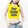 Custom Crop Top - Womens Personalized Crop Top Shirt - Design Your Own Personalized Shirt