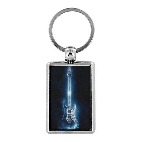 Electric Guitar Keychain - Gift for for Musician and Guitar Players - Music Art Keychain