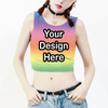 Custom Crop Top - Womens Personalized Crop Top Shirt - Design Your Own Personalized Shirt