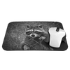 Black and White Racoon Mouse Pad - Adorable Cute Mouse Mat - Personalized Home Office Decor - Desk Accessories - Mousepads Computer Accessory