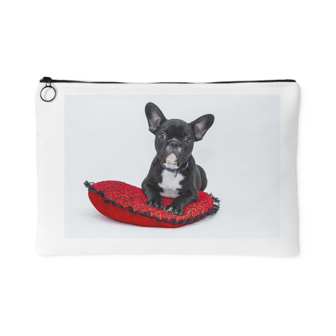 Custom Personalized Bulldog Photo Pouch - Turn Your Photos into a Pouch Pencil Case Makeup Bag