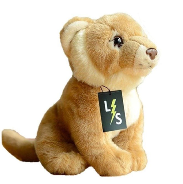 LightningStore Adorable Cute Sitting Lion Lioness Cub Stuffed Animal Doll Realistic Looking Plush Toys Plushie Children's Gifts Animals