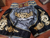 Muay Thai Shorts For Men And Women - Muay Thai Gears -Limited Edition Thai Boxing Shorts Gray Black Color