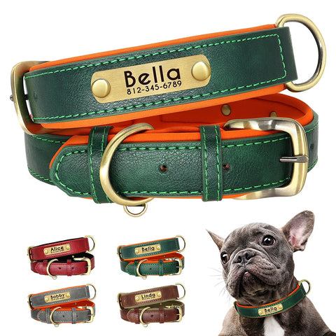 Personalized Dog Collar - Custom Dog Collar with Name - Custom Leather Dog Collars - Monogrammed Custom Made