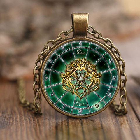 Leo Lion Zodiac Sign Pendant Necklace - Charm Good Luck Astrology Horoscope Jewelry