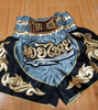Muay Thai Shorts For Men And Women - Muay Thai Gears -Limited Edition Thai Boxing Shorts Gray Black Color