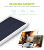 Aluminum Portable Solar Power Bank 20000 MAh