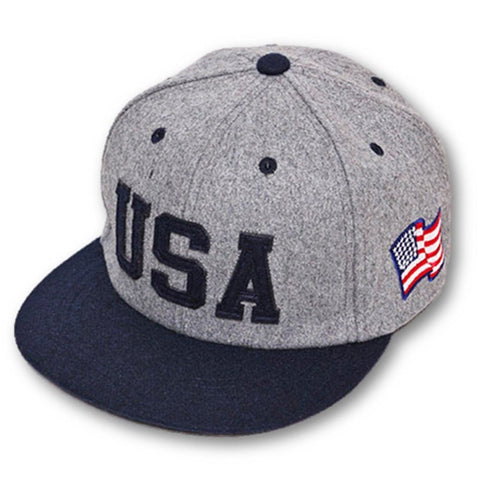 Apparel - Cool Stylish Gray Grey Red Black USA Baseball Cap - Take Your Appearance Up One Level With This Stylish Accessory