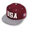Apparel - Cool Stylish Gray Grey Red Black USA Baseball Cap - Take Your Appearance Up One Level With This Stylish Accessory