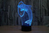 Baby Product - 3D Night Lights - Dolphin Hologram LED Night Light Lamp - Color Changing