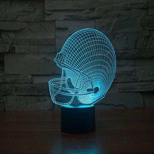 Football Helmet Hologram LED Night Light Lamp