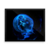 Blue Black JellyFish Framed Photo Poster Wall Art Decoration Decor For Bedroom Living Room
