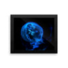 Blue Black JellyFish Framed Photo Poster Wall Art Decoration Decor For Bedroom Living Room