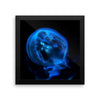 Blue Black JellyFish Framed Photo Poster Wall Art Decoration Decor For Bedroom Living Room