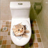 Cat Bathroom Stickers