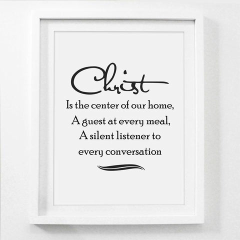 Christ - The Center Of Our Home - Limited Edition Bible Verse Canvas Art