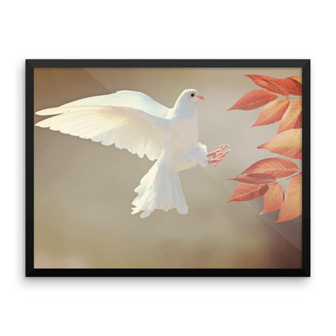 Dove Framed Photo Poster Wall Art Decoration Decor For Bedroom Living Room