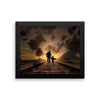 Father Son Railroad Track Framed Photo Poster Wall Art Decoration Decor For Bedroom Living Room