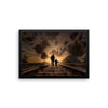 Father Son Railroad Track Framed Photo Poster Wall Art Decoration Decor For Bedroom Living Room