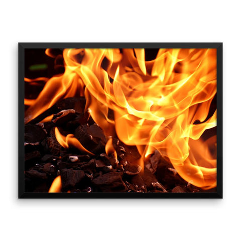 Fire Framed Photo Poster Wall Art Decoration Decor For Bedroom Living Room