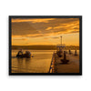 Fishing Harbor SeaSide Framed Photo Poster Wall Art Decoration Decor For Bedroom Living Room