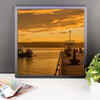 Fishing Harbor SeaSide Framed Photo Poster Wall Art Decoration Decor For Bedroom Living Room