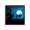 Flying Witch Framed Wall Art Decoration Decor For Bedroom Living Room