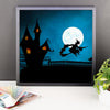 Flying Witch Framed Wall Art Decoration Decor For Bedroom Living Room