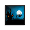 Flying Witch Framed Wall Art Decoration Decor For Bedroom Living Room