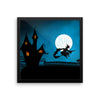 Flying Witch Framed Wall Art Decoration Decor For Bedroom Living Room