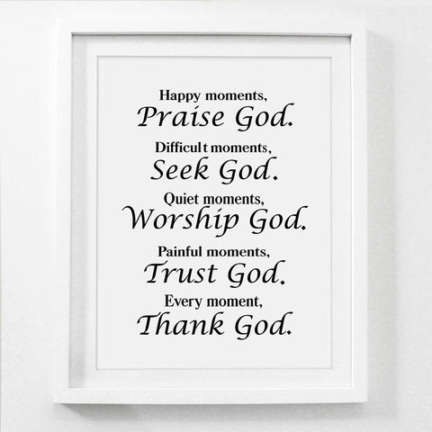 God In Every Moment Limited Edition Canvas Poster