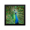 Green Peacock Framed Photo Poster Wall Art Decoration Decor For Bedroom Living Room