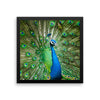 Green Peacock Framed Photo Poster Wall Art Decoration Decor For Bedroom Living Room