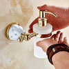 Home - LightningStore Gold Silver Luxury Liquid Hand Soap Dispenser For Bathroom - Mounted Liquid Soap Dispenser - Ideal For Using At Home Office Or Hotel