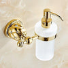 Home - LightningStore Gold Silver Luxury Liquid Hand Soap Dispenser For Bathroom - Mounted Liquid Soap Dispenser - Ideal For Using At Home Office Or Hotel