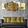 Home - LightningStore Leopard Picture Wall Decor Decoration - Combine 5 Pieces To Complete The Picture - An Excellent Addition To Any Home