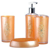 Home - LightningStore Luxury Toilet Bathroom Set - Contains A Lotion Bottle Toothbrush Holder Tumbler And Soap Dish - Comes In Orange Red Black And White - Excellent For Decorating Your Home Office Or Hotel