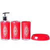 Home - LightningStore Luxury Toilet Bathroom Set - Contains A Lotion Bottle Toothbrush Holder Tumbler And Soap Dish - Comes In White Red Black And Orange - Excellent For Decorating Your Home Office Or Hotel