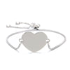 Custom Personalized Heart Shaped Photo/Name Bracelet - Comes in Gold Silver Rose Gold