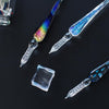 Glitter Glass Dip Pen with Ink & Holder, Calligraphy Pen Gift for Writer