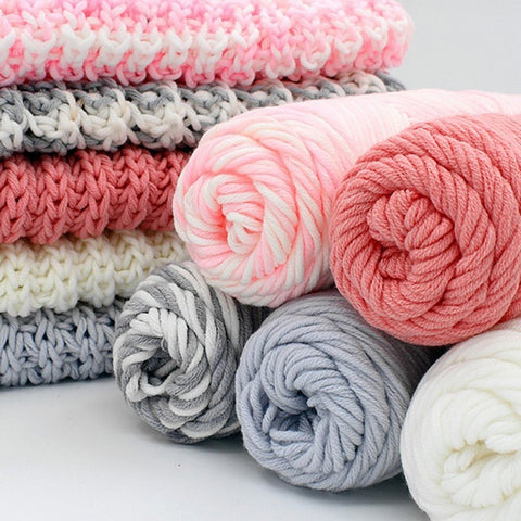 Knitting Cotton Yarn 100g Chunky Wool Roving Scarf Knit Wool Yarn Warm Hat Household Crochet