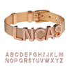 Custom Letter Bracelet - Comes in Gold Silver Black and Rose Gold