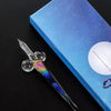 Glitter Glass Dip Pen with Ink & Holder, Calligraphy Pen Gift for Writer