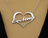Personalized Heart Name Necklace - Anniversary Wedding Gift - Present For Wife Girlfriend - Friendship Love Necklace