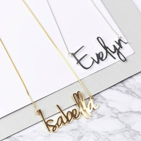 Personalized Name Necklace - Christmas Anniversary Wedding Gift Idea - Custom Necklace - Birthday Present - Gold Silver Rose Gold