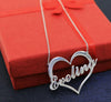 Personalized Heart Name Necklace - Anniversary Wedding Gift - Present For Wife Girlfriend - Friendship Love Necklace